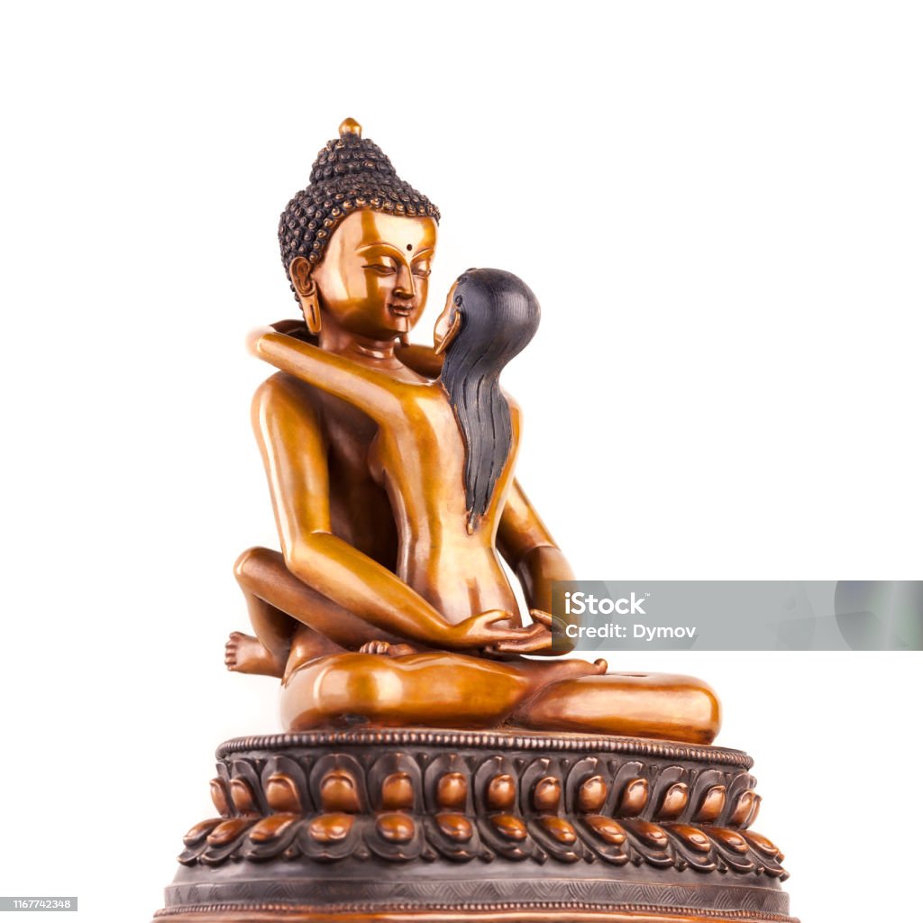 Buddha Samantabhadra - Buddha of Dharmakaya in the union with the all-good spouse of Samantabkhadri in a pose similar to a Kama Sutra. Symbol of indissoluble unity of pleasure and emptiness.